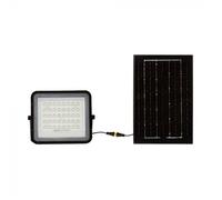 V-TAC VT-40W Faro led 6W nero con pannello solare e telecomando LED Proiettore c