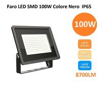 FARO LED SMD 100W F-CLASS NERO LUCE BIANCO NATURALE IP65 VT-49104-LED6722 V-TAC