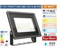 FARO LED SMD 50W F-CLASS NERO LUCE BIANCO NATURALE IP65 VT-4954-LED6750 V-TAC