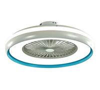V-Tac Vt-5022 Ventilatore Da Soffitto 45w Motore Ac Corpo Bianco E Anello Interno Blu Con Lampada Led 35w 3in1 Cct E Telecomando - Sku 217934