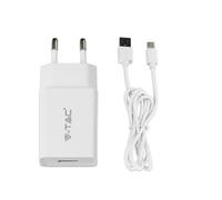 V-TAC VT-5382 Oplader Samsung met USB C kabel - 3,0 Ampere - Wit