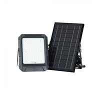 V-TAC Faro LED con Telecomando e Pannello Solare 10W Batteria sostituibile Cavo da 3m Colore Nero 4000K