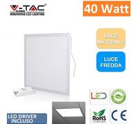V-TAC VT-6060 PANNELLO LED MONTAGGIO A INCASSO 60X60 40W SMD CON DRIVER INCLUSO [EEK: E]