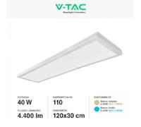 V-TAC VT-6147 PANNELLO LED RETTANGOLARE 120X30 40W SMD CON DRIVER INCORPORATO [EEK: A++]