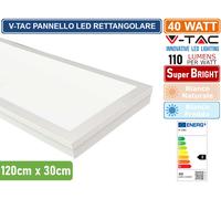 V-TAC VT-6147 PANNELLO LED RETTANGOLARE 120X30 40W SMD DRIVER INCORPORATO IP20 [EEK: A++]