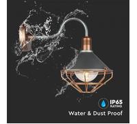 V-TAC VT-720R Lampada LED da parete forma Lanterna vintage in Vetro Portalampada