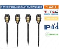 LAMPADA LED 1W SOLARE LUCE FIAMMA 4 IN 1 VT-719-LED8558 V-TAC