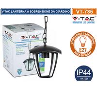 LAMPADA DA GIARDINO A SOFFITTO ATTACCO E27 CON CATENA VT-735-LED7058 V-TAC