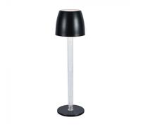 V-TAC Lampada LED da Tavolo 3W Colore Nero e Trasparente Ricaricabile con USB C Touch Dimmerabile 3000K
