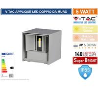 Lampada LED 6W parete Quadrato IP65 660LM 120° Mod. VT-759 [EEK: E]