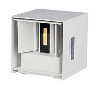 Applique Led Da Parete Brandie 6W Carcassa Bianca Quadrata Bianco Caldo IP65