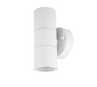 V-TAC Portafaretto LED Doppio da Muro 2*GU10 e GU5.3 (MR16) Arrotondato in Alluminio Colore Bianco Opaco IP44