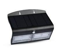 V-Tac VT-767-7 Lampada da Muro LED 7W con Pannello Solare e Sensore Colore Nero - SKU 8279