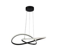 V-TAC VT-7799 Lampadario LED rotondo design Moderno forma circolare ad intreccio astratta 20W in alluminio colore nero 3000К - 8012