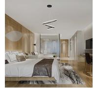 V-TAC Lampadario LED a Sospensione con 3 Cerchi 32W in Metallo Colore Nero 60*40*20cm 3000K