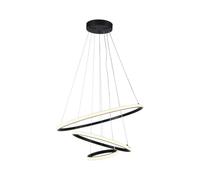 V-TAC Lampadario LED a Sospensione con 3 Cerchi 32W in Metallo Colore Nero 60*40*20cm 3000K