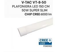 V-TAC VT-8-50 PLAFONIERA LED 150 cm 50W SUPER SLIM CHIP CREE 6000lm [EEK: E]