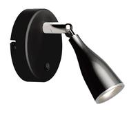 V-TAC VT-805 Lampada LED 4,5W da parete nero orientabile con interruttore ON/OFF