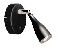 V-TAC VT-805 Lampada LED 4,5W da parete nero orientabile con interruttore ON/OFF