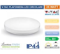Plafoniera Led 25W forma circolare V-TAC - VT-8066RD 3000K 2000 lumens IP44 [EEK: Valore non applicabile]
