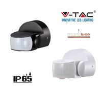 V-Tac VT-8093 Sensore di Movimento Regolabile a Infrarossi IP65 per Lampadine LED Colore Nero - SKU 6610