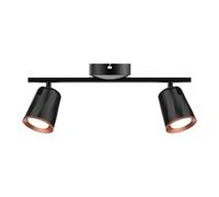 V-TAC Faretto LED da Muro Doppio 12W con Testa Orientabile Colore Nero 3000K IP20