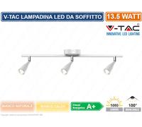 V-TAC VT-813 LAMPADA DA MURO WALL LIGHT LED 13,5W COLORE BIANCO - SKU 8270 / 827