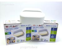 Applique Lampada LED da Muro Scudo a Tasca 5W 4000K Carcassa Grigia IP65 SKU-828