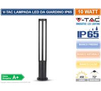 V-TAC VT-820 LAMPADA LED DA GIARDINO FISSAGGIO A TERRA 10W DI COLORE NERO IP65
