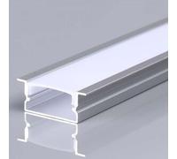 V-Tac Vt-8203 Profilo In Alluminio Colore Silver Per Striscia Led A Incasso Copertura Satinata 2mt 2000x20x10mm - 23175