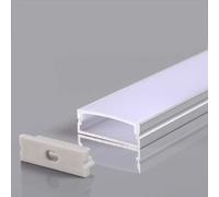 V-Tac Vt-8204 Profilo In Alluminio Colore Silver Per Striscia Led A Superficie Copertura Satinata 2mt 2000x30x10mm - 23176