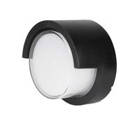 V-TAC Lampada LED da Muro Rotonda 12W con Diffusore Semicoperto Colore Nero 4000K IP65