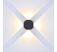 VT-218554 - Lampada da parete, 4 W, 428 lm, 4000 K, nera, IP65, rotondo