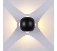 V-TAC VT-834 Lampada LED 4W da parete forma sferica nero wall light bianco caldo