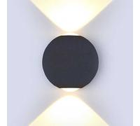 V-TAC Lampada LED da Muro Sferica 6W 110LM/W Doppio Fascio Luminoso Colore Nero 4000K IP65