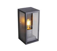 V-TAC Lampada LED da Giardino Quadrata con Portalampada E27 (Max 60W) Corpo Nero Opaco Copertura in Vetro IP44