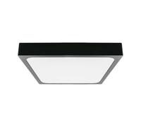V-TAC VT-8630B-SQ Plafoniera led 30W IP44 quadrata NERA 360° design moderno 100lm/W colore nero 4000K - sku 7649