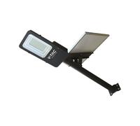 Armatura stradale led con pannello solare V-tac 50W 4000K nero VT-ST201 - 23578