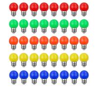 V-TOO Lampadine Colorate LED E27 Edison 3W equivalenti a 30W AC 220V-240V per Casa Matrimoni Halloween Christmas Party Bar Atmosfera e Illuminazione Lampadine Led a Colori - Confezione da 40