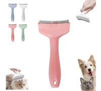 V-Tooth Deshedding Comb for Dogs & Cats - Pet Hair Removal Tool, Grooming Brush for Shedding Control - Pro Detangling Comb(Pink,S)