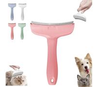 V-Tooth Deshedding Comb for Dogs & Cats - Pet Hair Removal Tool, Grooming Brush for Shedding Control - Pro Detangling Comb(Pink,L)