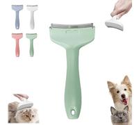 V-Tooth Deshedding Comb for Dogs & Cats - Pet Hair Removal Tool, Grooming Brush for Shedding Control - Pro Detangling Comb(Green,S)