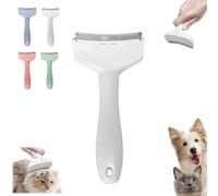 V-Tooth Deshedding Comb for Dogs & Cats - Pet Hair Removal Tool, Grooming Brush for Shedding Control - Pro Detangling Comb(White,S)