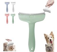 V-Tooth Deshedding Comb for Dogs & Cats - Pet Hair Removal Tool, Grooming Brush for Shedding Control - Pro Detangling Comb(Green,L)