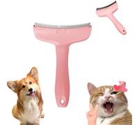 V Tooth Deshedding Comb for Pets, Dog and Cat Grooming Brush for Shedding, Tight V-Shaped Teeth Shedding Combs with Ergonomic Handle (Pink,Large)