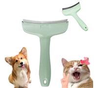 V Tooth Deshedding Comb for Pets, Dog and Cat Grooming Brush for Shedding, Tight V-Shaped Teeth Shedding Combs with Ergonomic Handle (Green,Large)