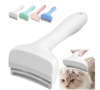 V-Tooth Deshedding Comb for Pets, Pet Deshedding Tool with Curve Blade-Pet Grooming Brush V-Shaped Teeth Brush for Dogs & Cats, Reduces Shedding Fast, Prevents Mats & Tangles Safely (White,Large)