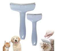 V-Tooth Deshedding Comb for Pets, Pet Hair Removal Tool, Dog & Cat Grooming Brush for Shedding, Tight V-Shaped Teeth Shedding Combs Strip Away Undercoat Fast (Blue,Small+Large)