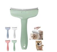 V-Tooth Deshedding Comb for Pets, Pet Hair Removal Tool, Pet Deshedding Tool With Curve Blade Strip Away Undercoat Fast,for Long or Short Hair. (Green,Large)