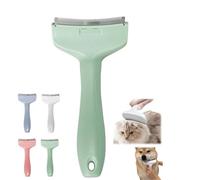 V-Tooth Deshedding Comb for Pets, Pet Hair Removal Tool, Pet Deshedding Tool With Curve Blade Strip Away Undercoat Fast,for Long or Short Hair. (Green,Small)